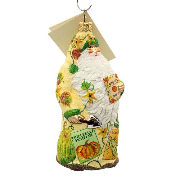 Patricia Breen Sowing Time Gourds Pumpkin Fall Santa Claus Christmas Ornament - Picture 3 of 7
